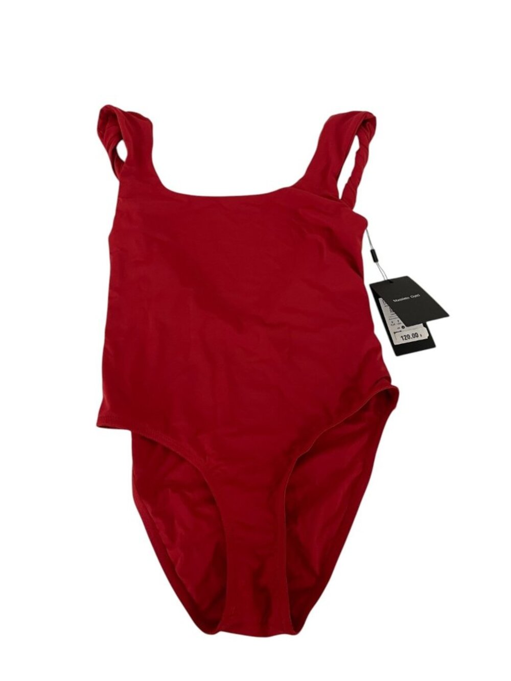 Massimo Dutti Women One Piece Swimsuit Size S Red Twisted Straps 4944/941 NWT